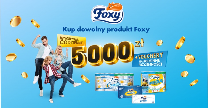 Wystartowała LOTERIA FOXY.  Codziennie do wygrania 5 tysięcy złotych i vouchery na rodzinne przyjemności